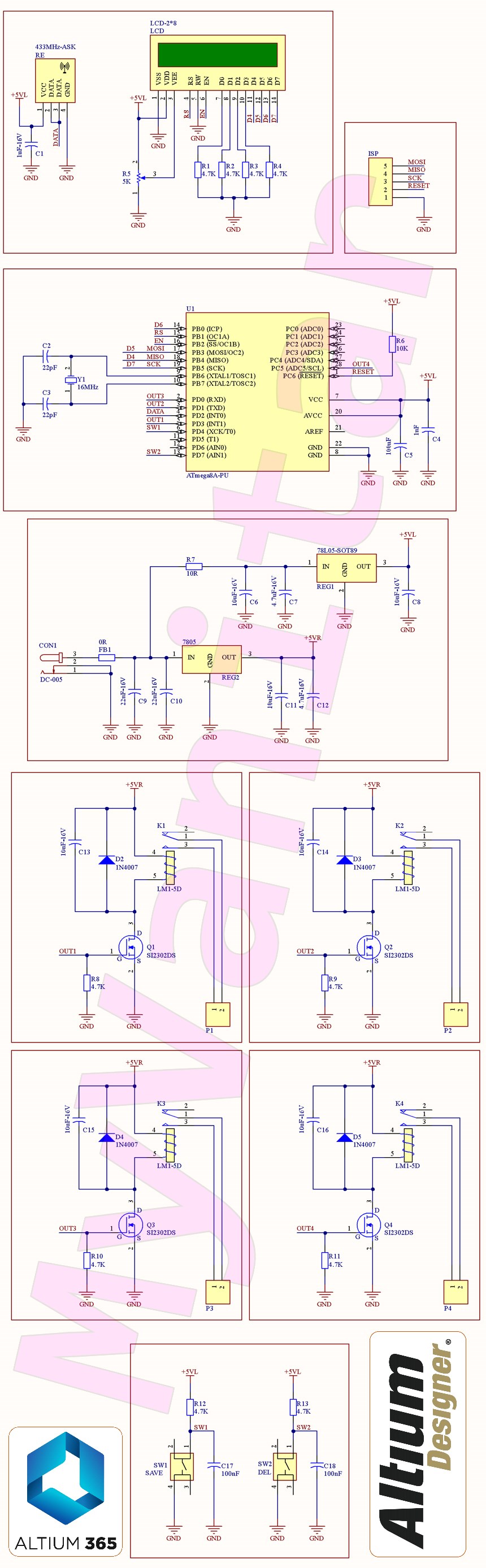 433mhz ask switcher relay