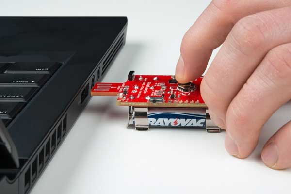 LED should begin to quickly flash red in short bursts